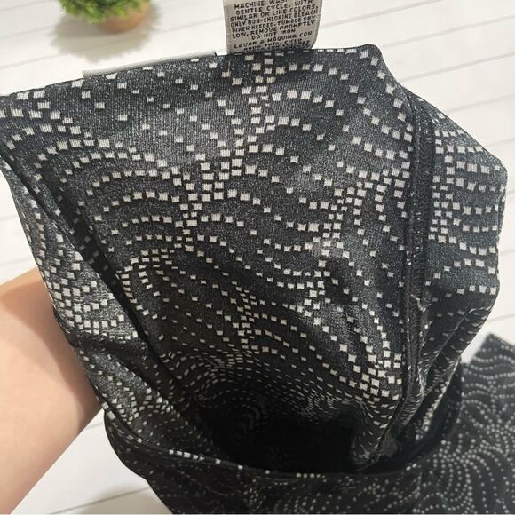 Jaclyn Snith Black Gray Patterned Stretch Slinky Flare A-line Skirt Medium‎ - Picture 3 of 8